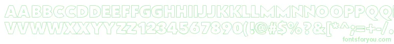 Flatbreadoutline Font – Green Fonts on White Background
