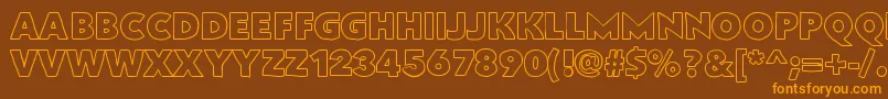 Flatbreadoutline Font – Orange Fonts on Brown Background