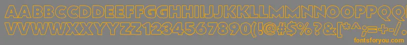 Flatbreadoutline Font – Orange Fonts on Gray Background