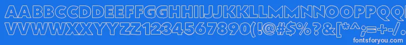 Flatbreadoutline Font – Pink Fonts on Blue Background