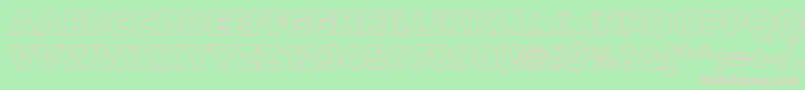Flatbreadoutline Font – Pink Fonts on Green Background