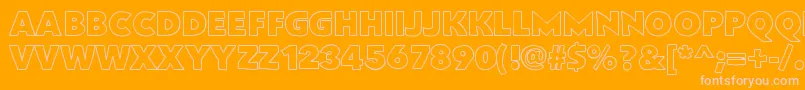 Flatbreadoutline Font – Pink Fonts on Orange Background