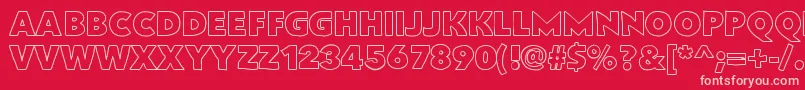 Flatbreadoutline Font – Pink Fonts on Red Background