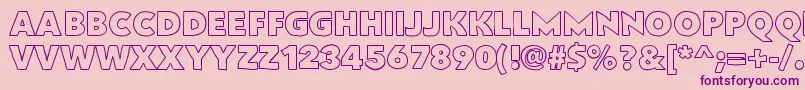Flatbreadoutline Font – Purple Fonts on Pink Background