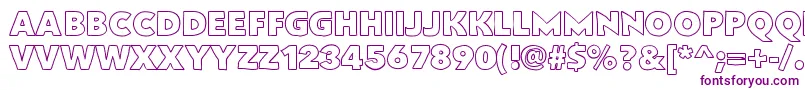 Flatbreadoutline Font – Purple Fonts on White Background