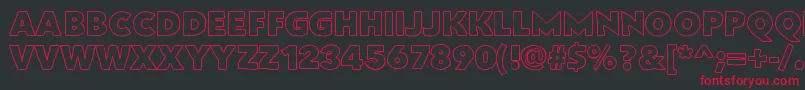 Flatbreadoutline Font – Red Fonts on Black Background
