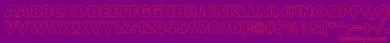 Flatbreadoutline Font – Red Fonts on Purple Background