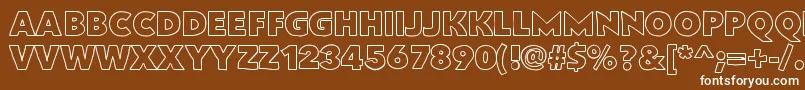 Flatbreadoutline Font – White Fonts on Brown Background