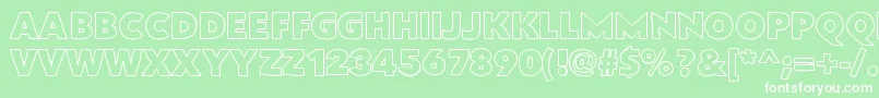 Flatbreadoutline Font – White Fonts on Green Background