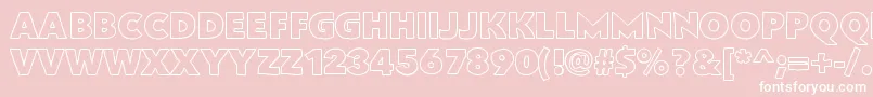 Flatbreadoutline Font – White Fonts on Pink Background