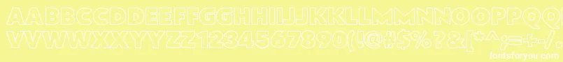 Flatbreadoutline Font – White Fonts on Yellow Background