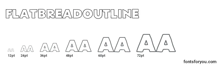 Размеры шрифта Flatbreadoutline