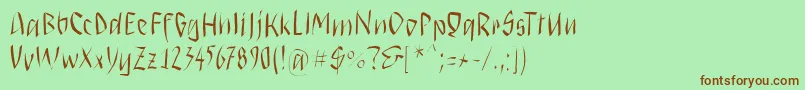 Saigon Font – Brown Fonts on Green Background