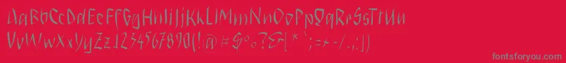 Saigon Font – Gray Fonts on Red Background