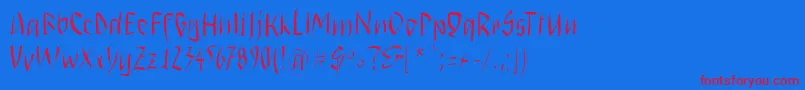 Saigon Font – Red Fonts on Blue Background