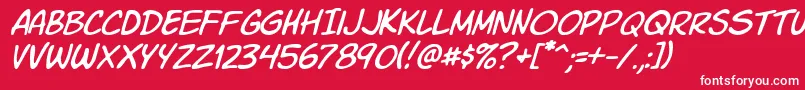 Komiksli Font – White Fonts on Red Background