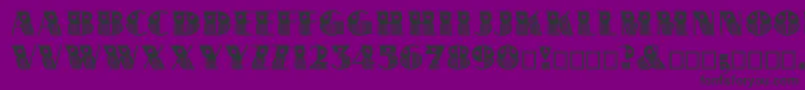 Bannerstar Font – Black Fonts on Purple Background