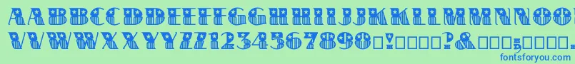 Bannerstar Font – Blue Fonts on Green Background