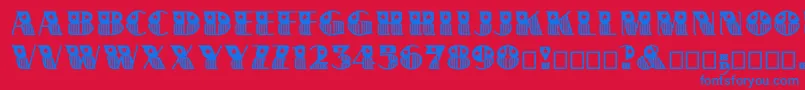 Bannerstar Font – Blue Fonts on Red Background