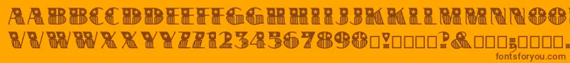 Czcionka Bannerstar – brązowe czcionki na pomarańczowym tle