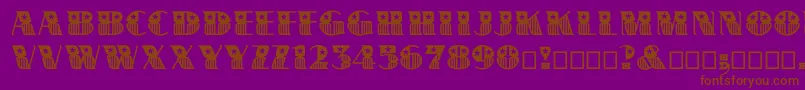 Bannerstar Font – Brown Fonts on Purple Background