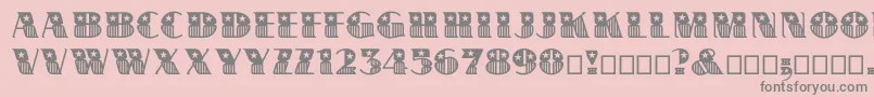 Bannerstar Font – Gray Fonts on Pink Background