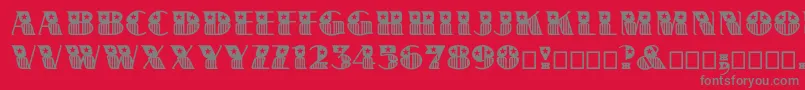 Bannerstar Font – Gray Fonts on Red Background