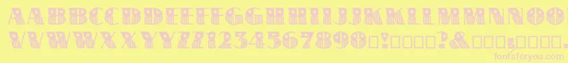 Bannerstar Font – Pink Fonts on Yellow Background