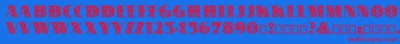 Bannerstar Font – Red Fonts on Blue Background