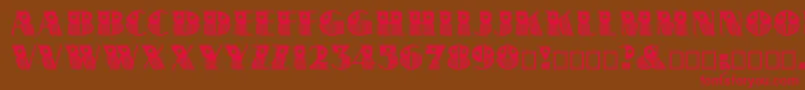 Bannerstar Font – Red Fonts on Brown Background