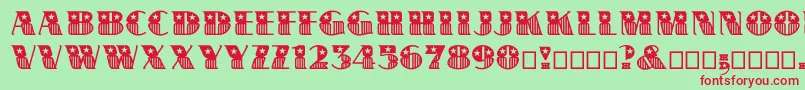 Bannerstar Font – Red Fonts on Green Background