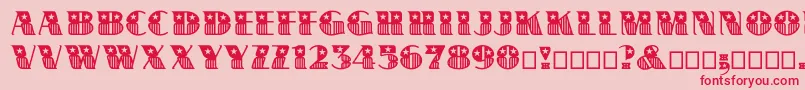 Bannerstar Font – Red Fonts on Pink Background