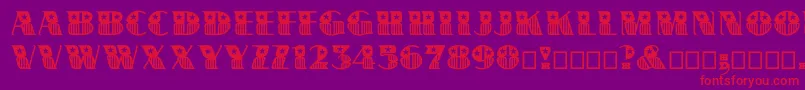 Bannerstar-Schriftart – Rote Schriften auf violettem Hintergrund