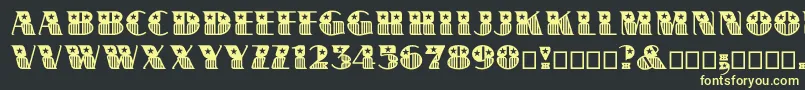 Bannerstar-fontti – keltaiset fontit mustalla taustalla
