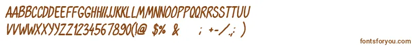 OhmariaBoldItalic Font – Brown Fonts on White Background