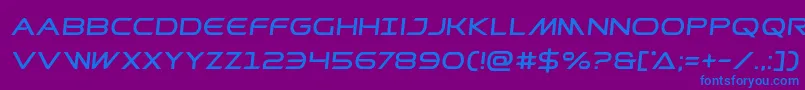 Prometheansemital Font – Blue Fonts on Purple Background