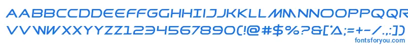 フォントPrometheansemital – 白い背景に青い文字