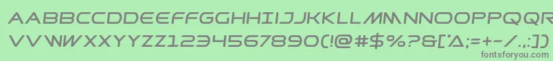 フォントPrometheansemital – 緑の背景に灰色の文字