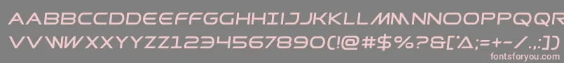 フォントPrometheansemital – 灰色の背景にピンクのフォント