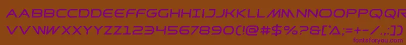 Prometheansemital Font – Purple Fonts on Brown Background