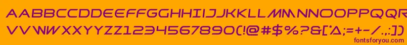 Prometheansemital Font – Purple Fonts on Orange Background