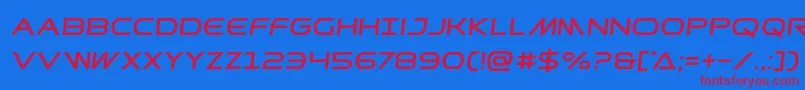 Prometheansemital Font – Red Fonts on Blue Background