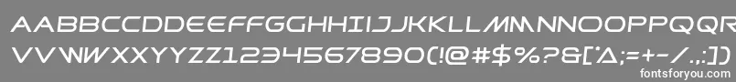 フォントPrometheansemital – 灰色の背景に白い文字