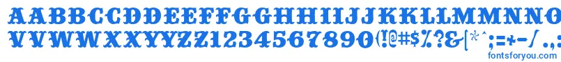Шрифт Bigtop ffy – синие шрифты на белом фоне