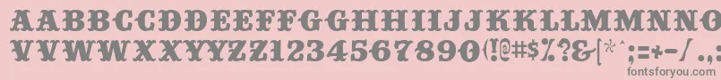 フォントBigtop ffy – ピンクの背景に灰色の文字