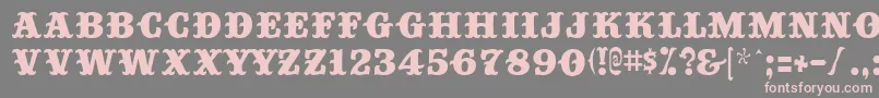 Шрифт Bigtop ffy – розовые шрифты на сером фоне