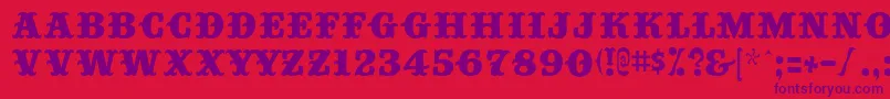 Bigtop ffy Font – Purple Fonts on Red Background