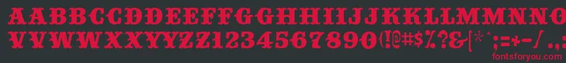 Bigtop ffy Font – Red Fonts on Black Background