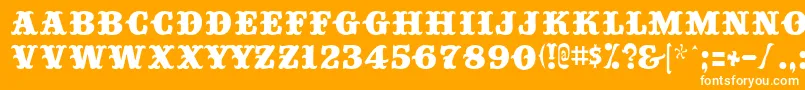 フォントBigtop ffy – オレンジの背景に白い文字