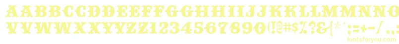 Bigtop ffy-fontti – keltaiset fontit valkoisella taustalla